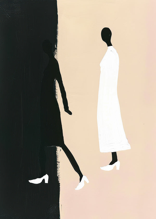 Illustration af minimalistiske silhuetter
