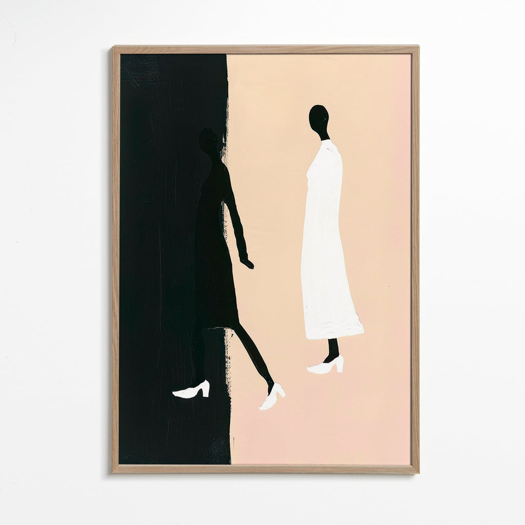 Illustration af minimalistiske silhuetter – Oak Frame