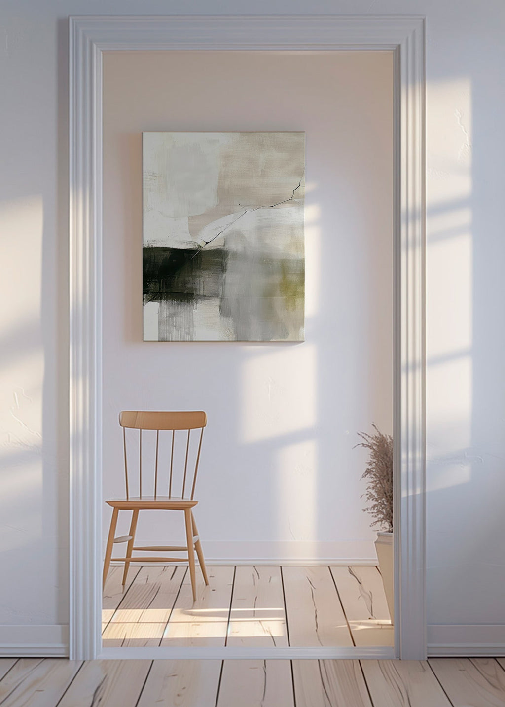 Abstrakt billede med blødt horisont – Canvas