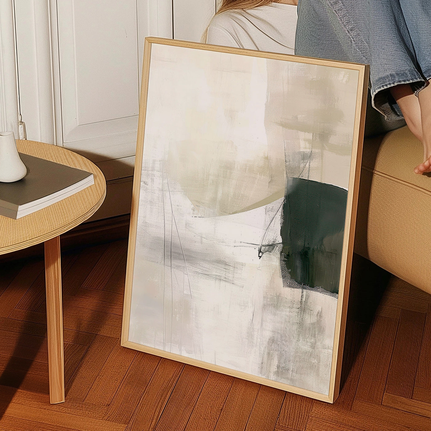 Abstrakt minimalistisk billede med grønt blok – Product2