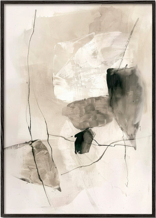 Abstrakt med blækvaske – Black Frame