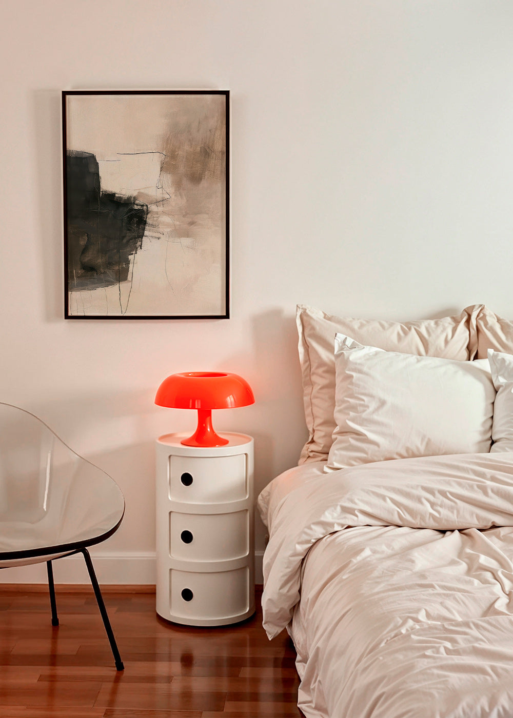 Abstrakt kunst med mørk blok – Product1