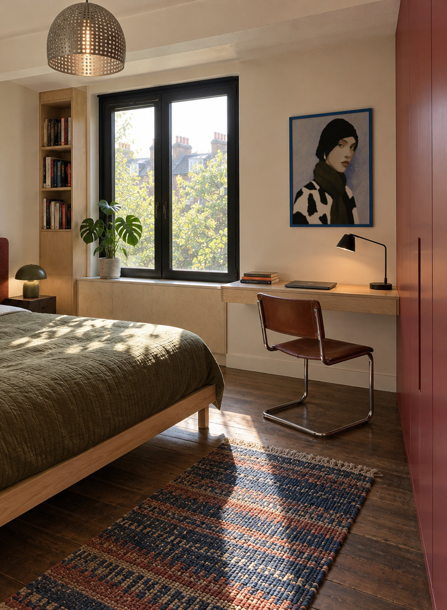 Cow Print Scarf - Framed poster in an interior