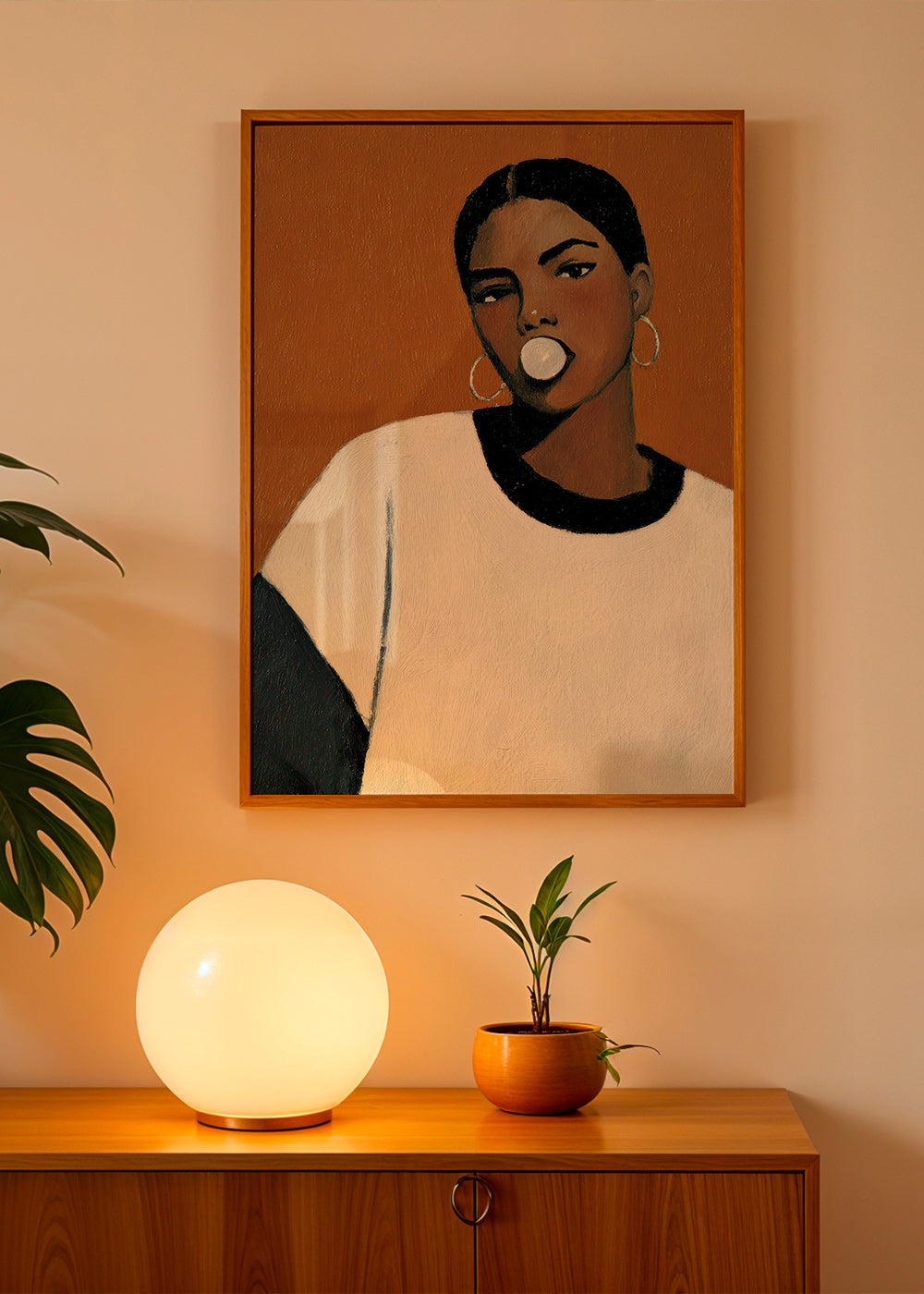 Illustration portræt med tyggegummibel – Product2
