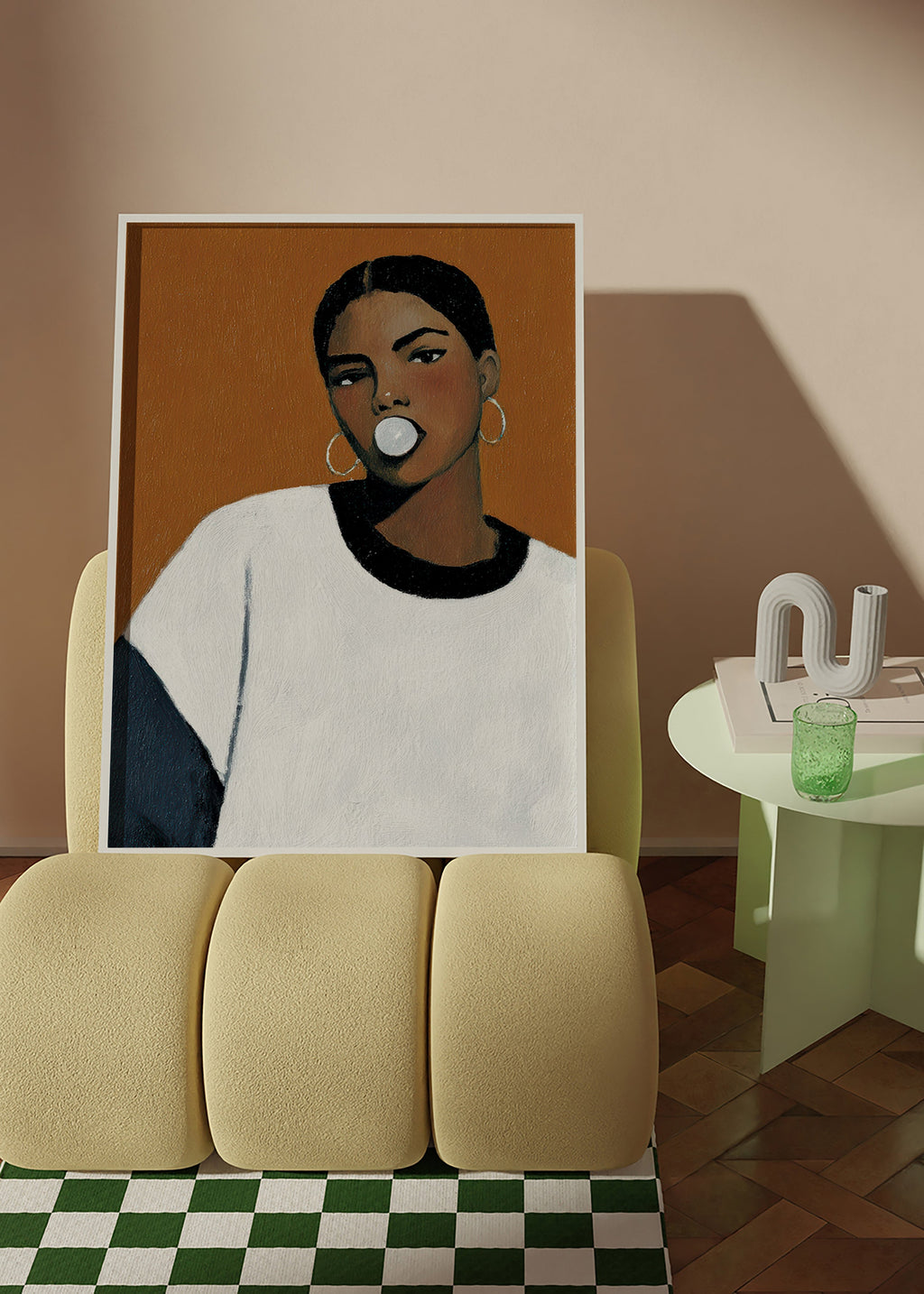 Illustration portræt med tyggegummibel – Product3