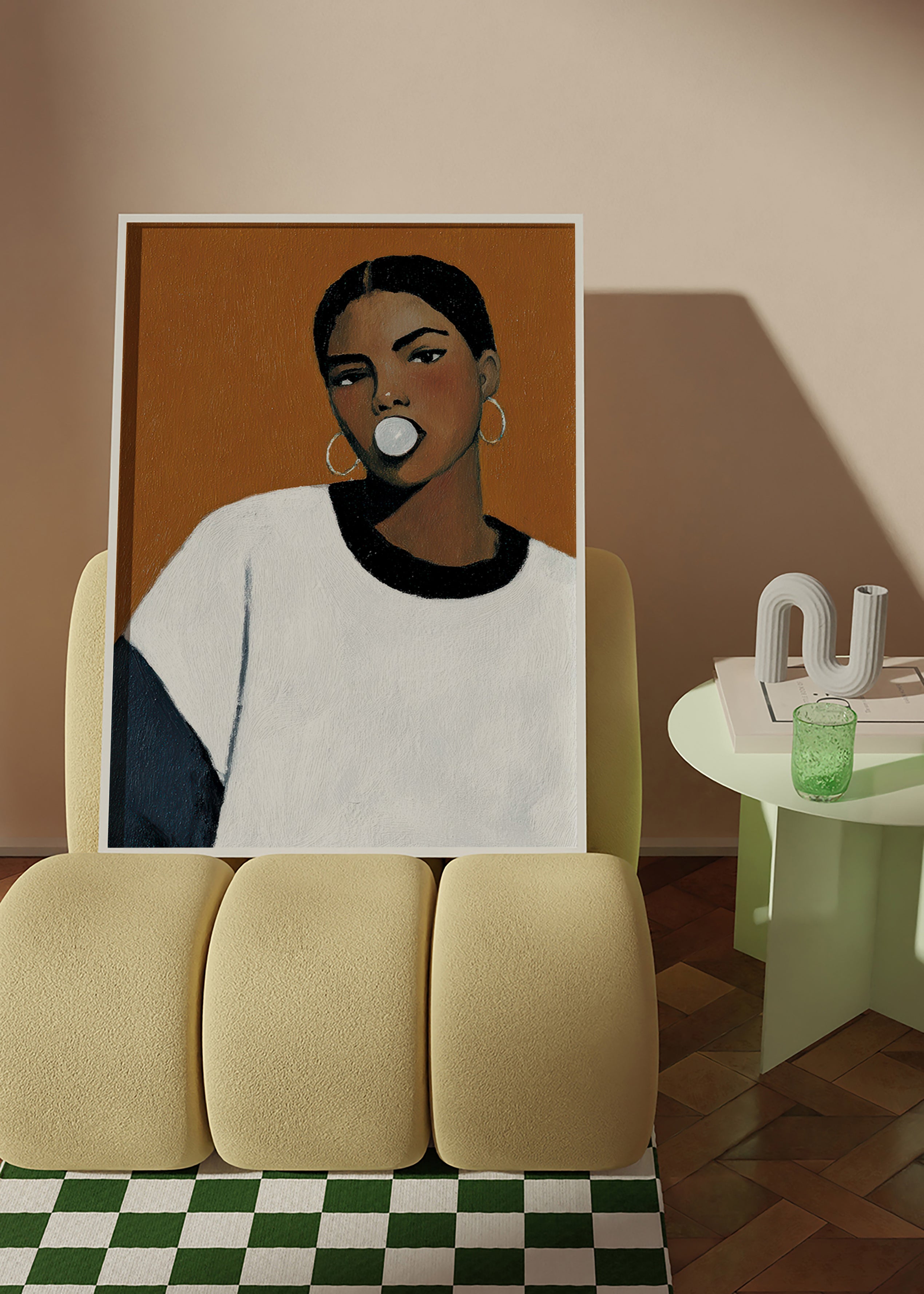 Illustration portræt med tyggegummibel – Product3