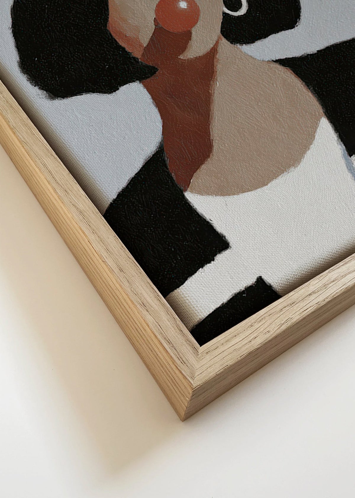 Illustration portræt med tyggegummibold – Canvas detail