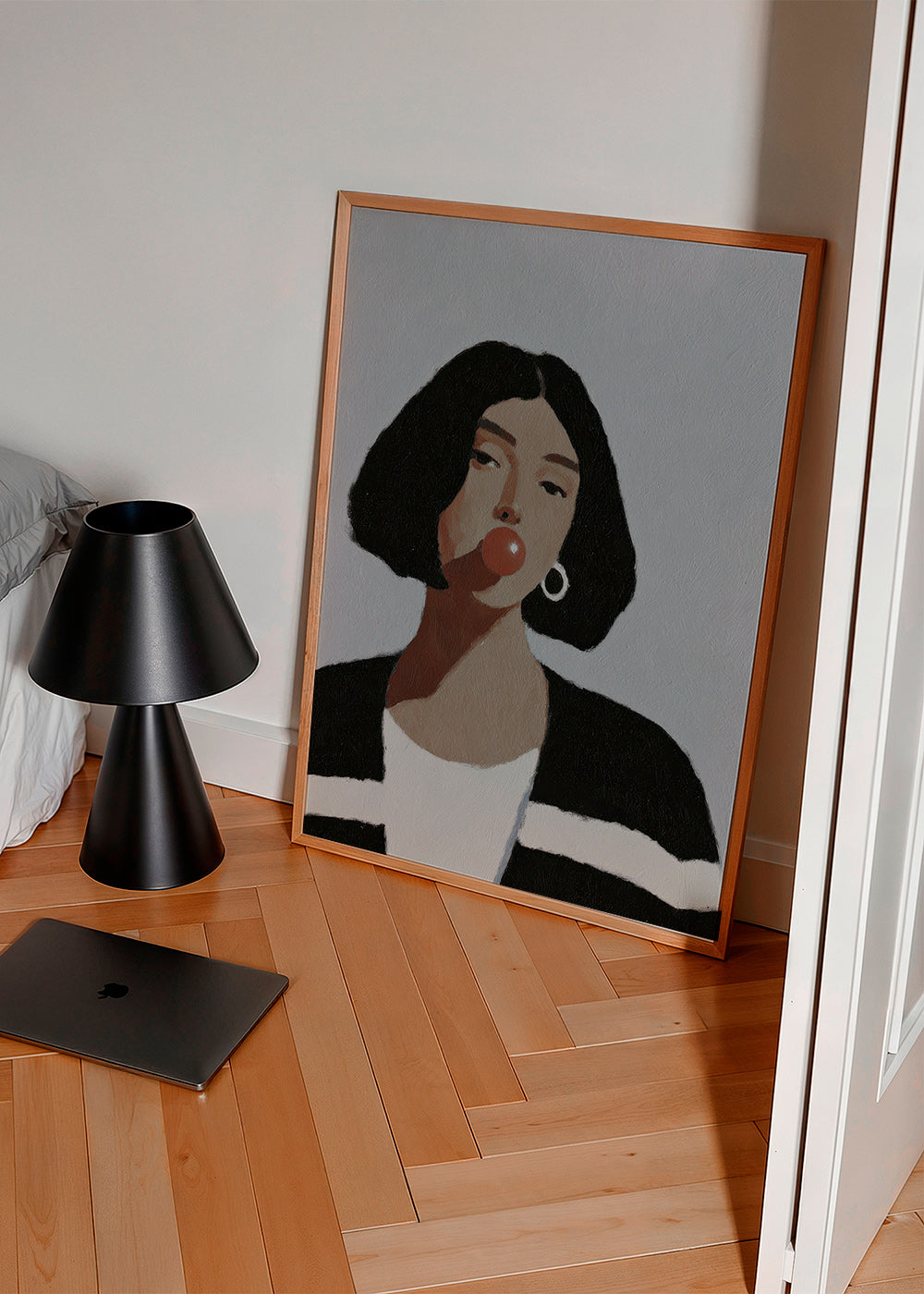 Illustration portræt med tyggegummibold – Product3