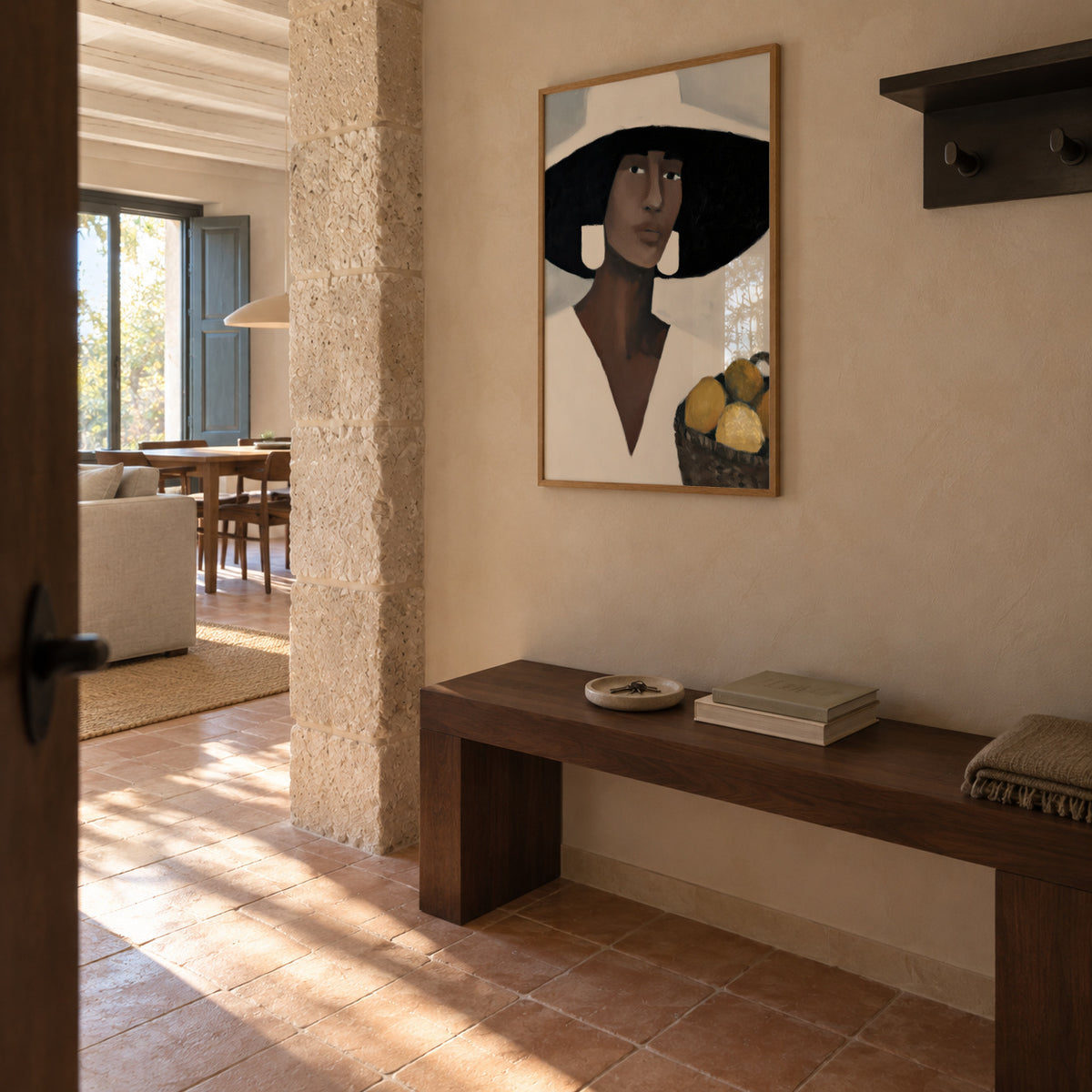 Wide Brim Hat - Framed poster in an interior