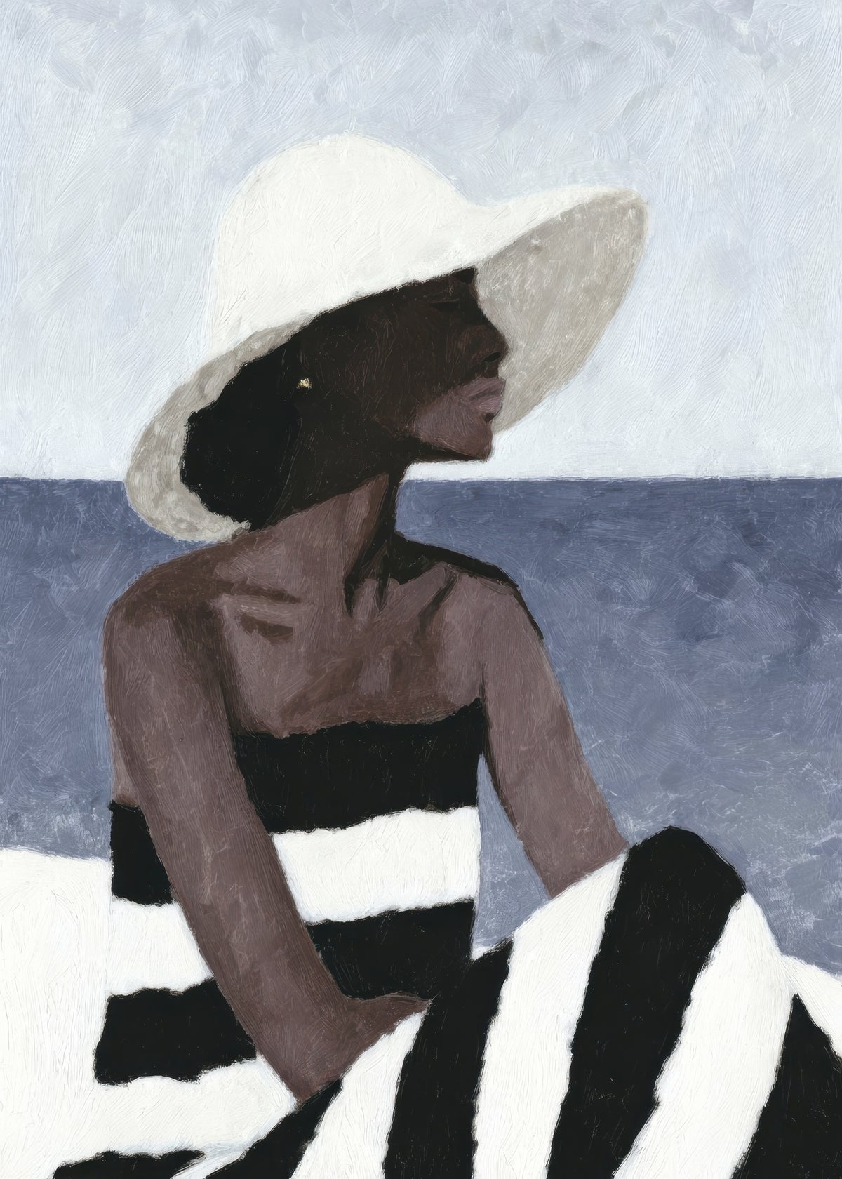 Sun Hat at the Beach - Unframed art print