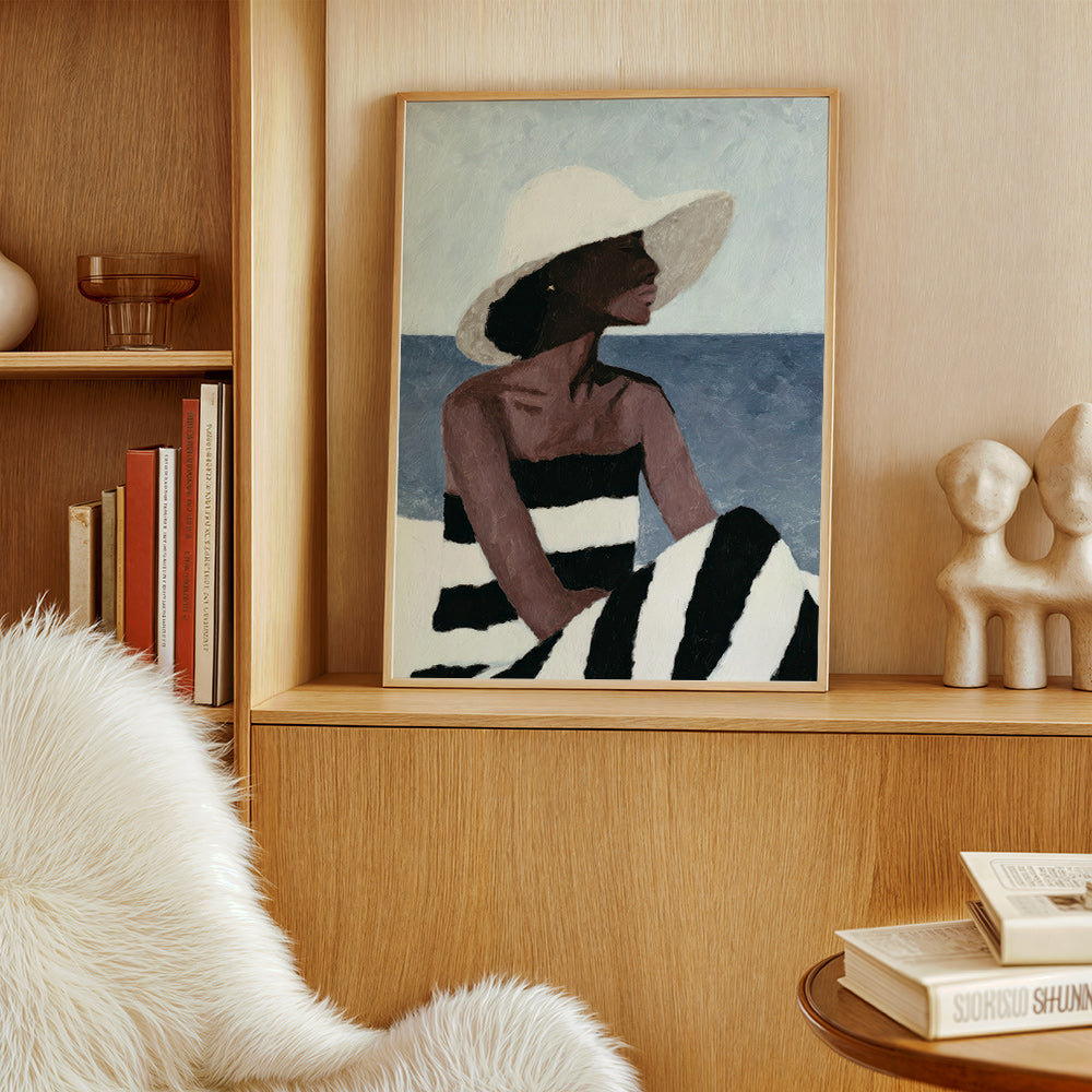 Landskabskunst med kvinde i hat – Product3