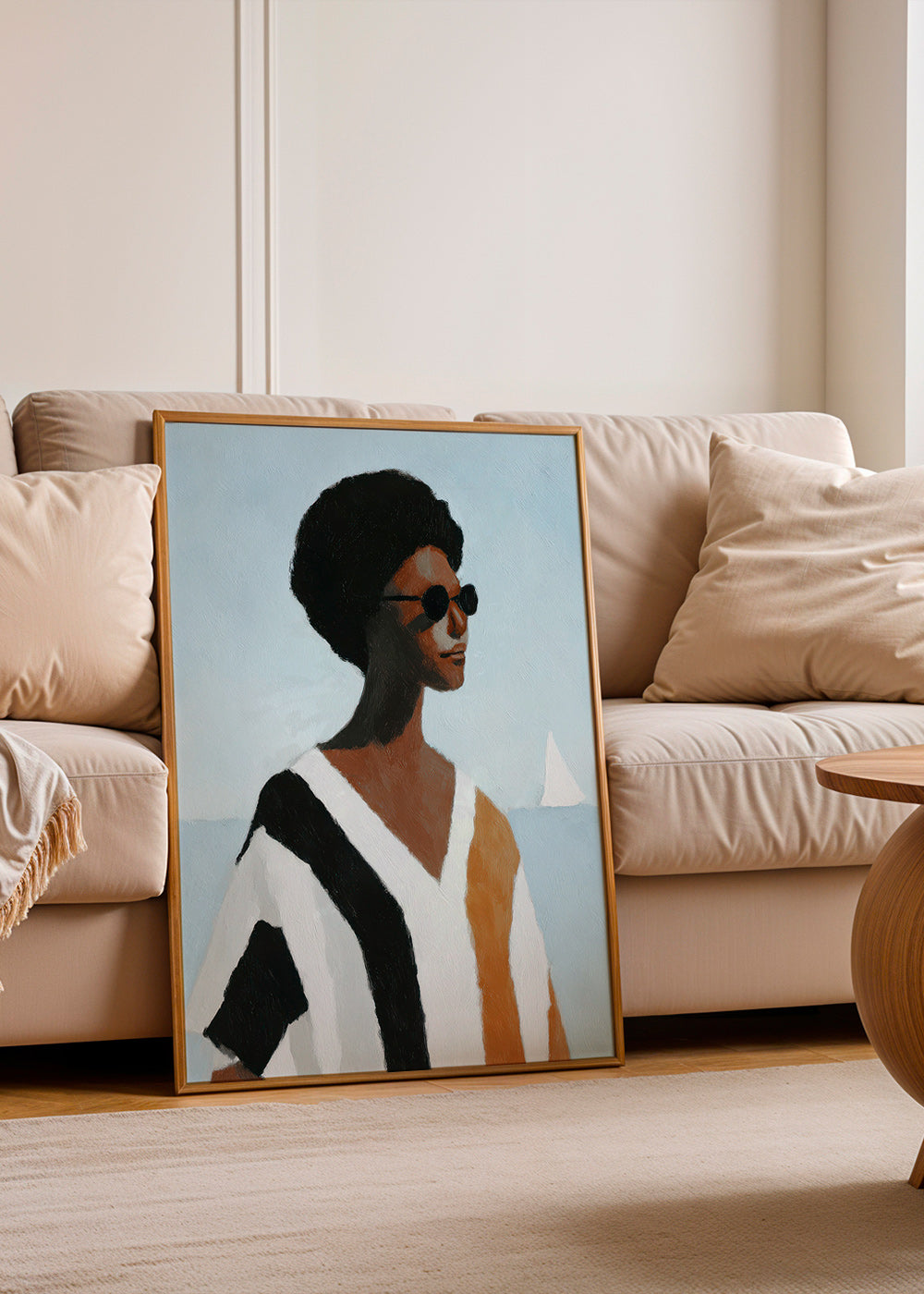 Illustration: figur ved sejlbåd – Product2