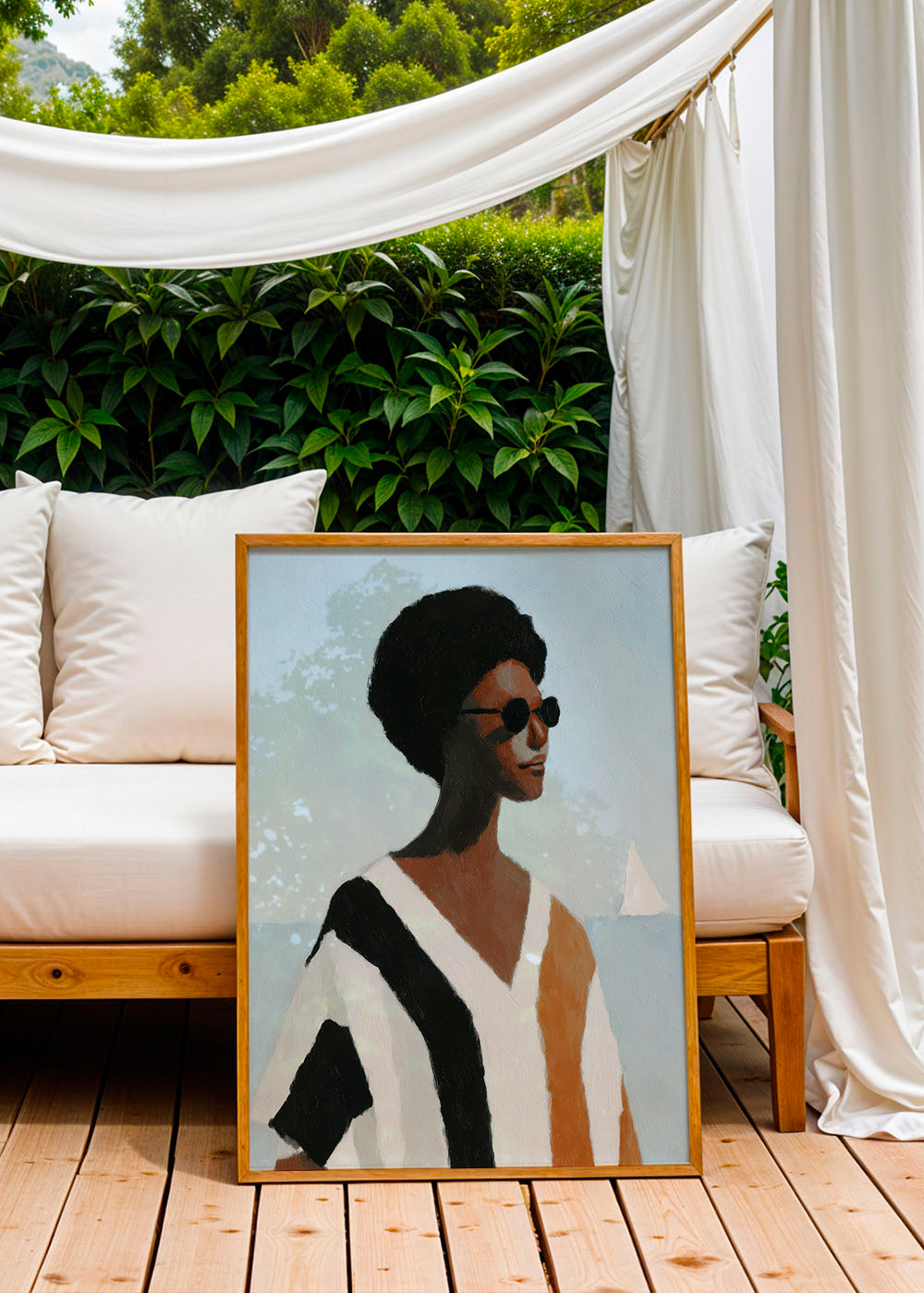 Illustration: figur ved sejlbåd – Product3
