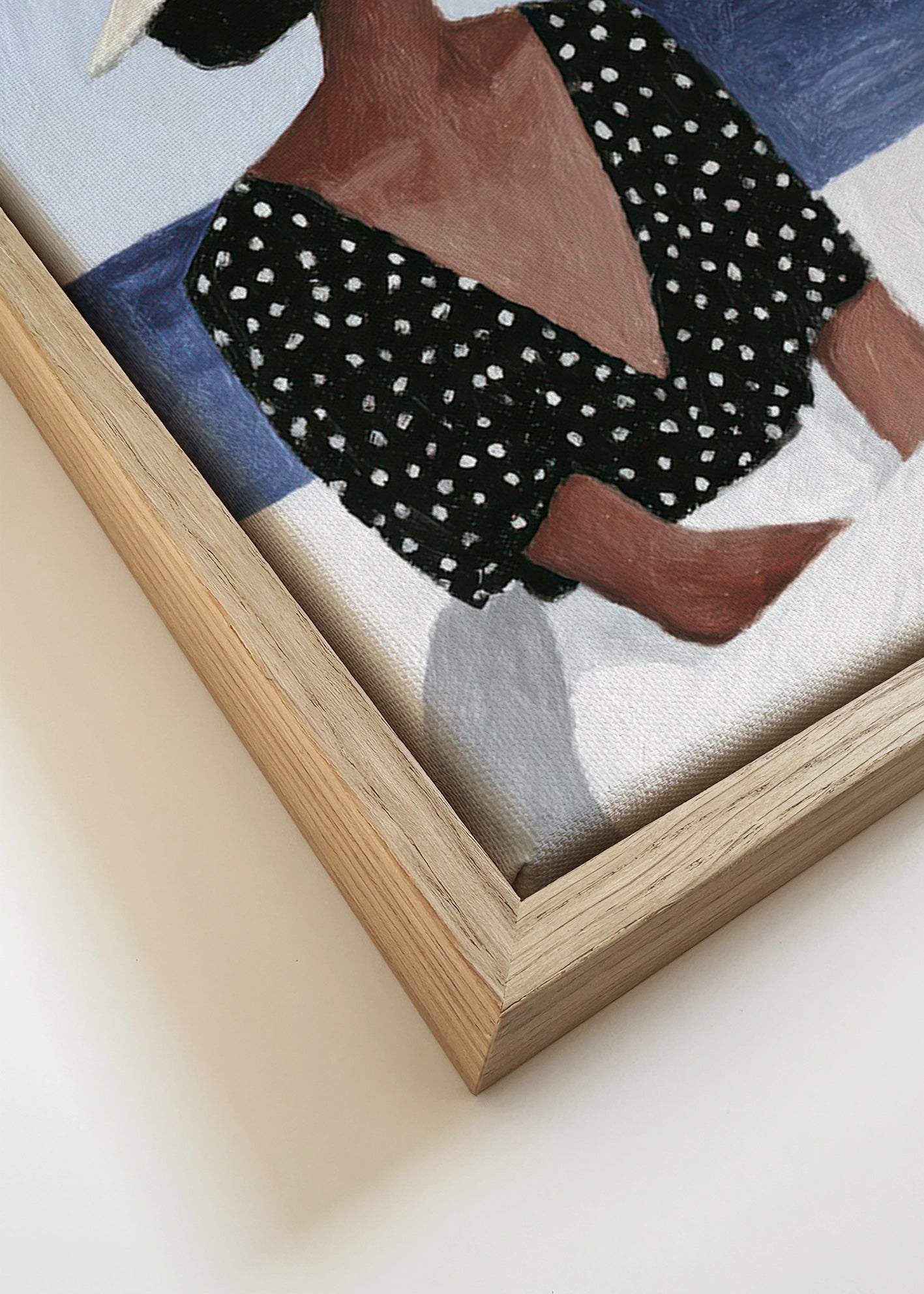 Illustration kvinde med hat – Canvas detail
