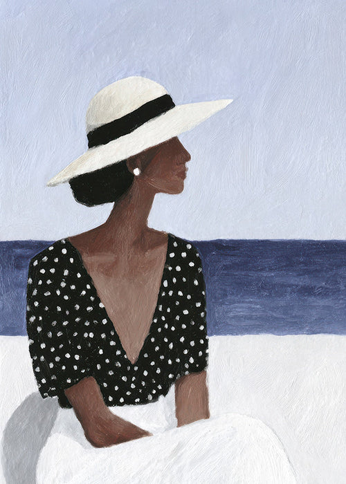 Illustration kvinde med hat