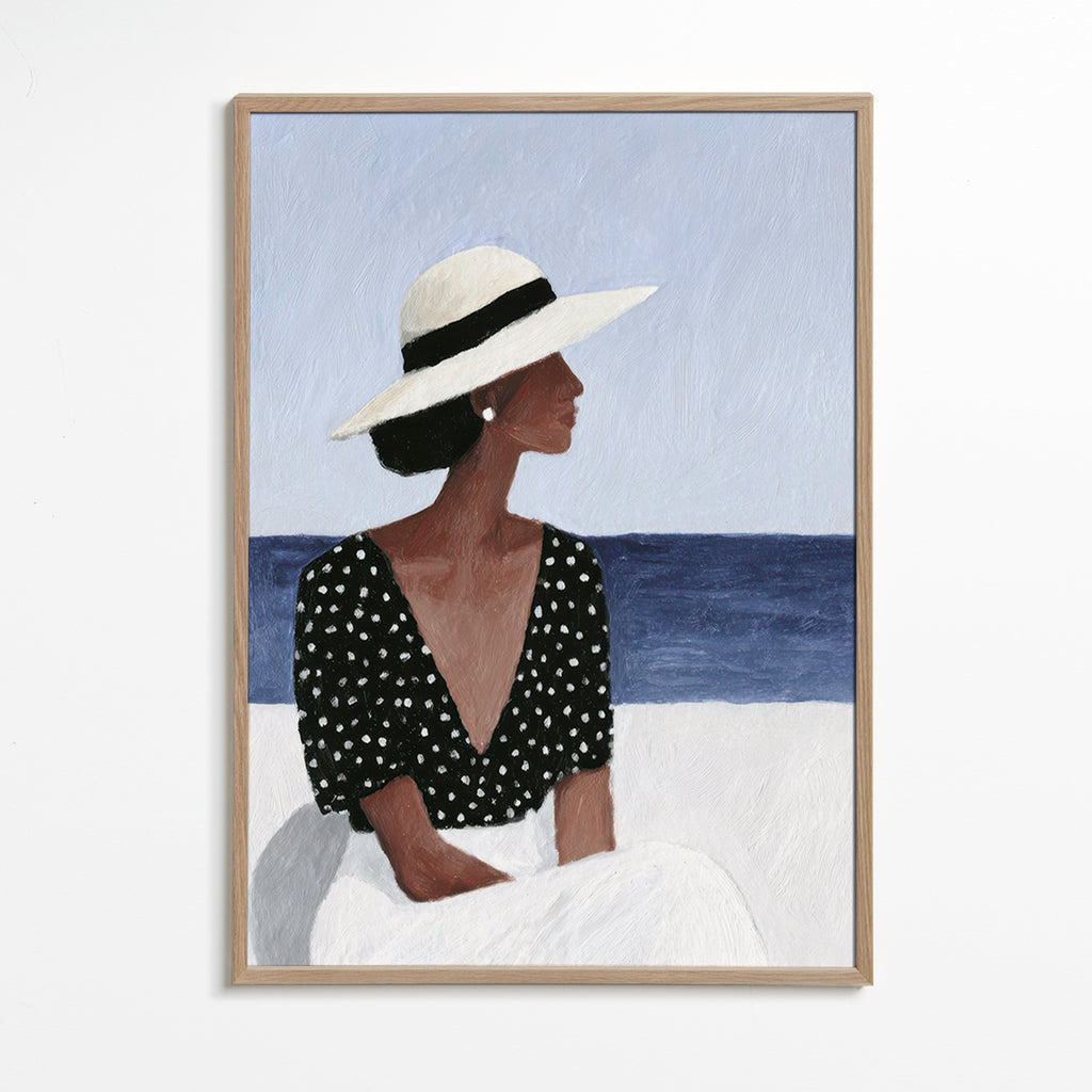 Illustration kvinde med hat – Oak Frame