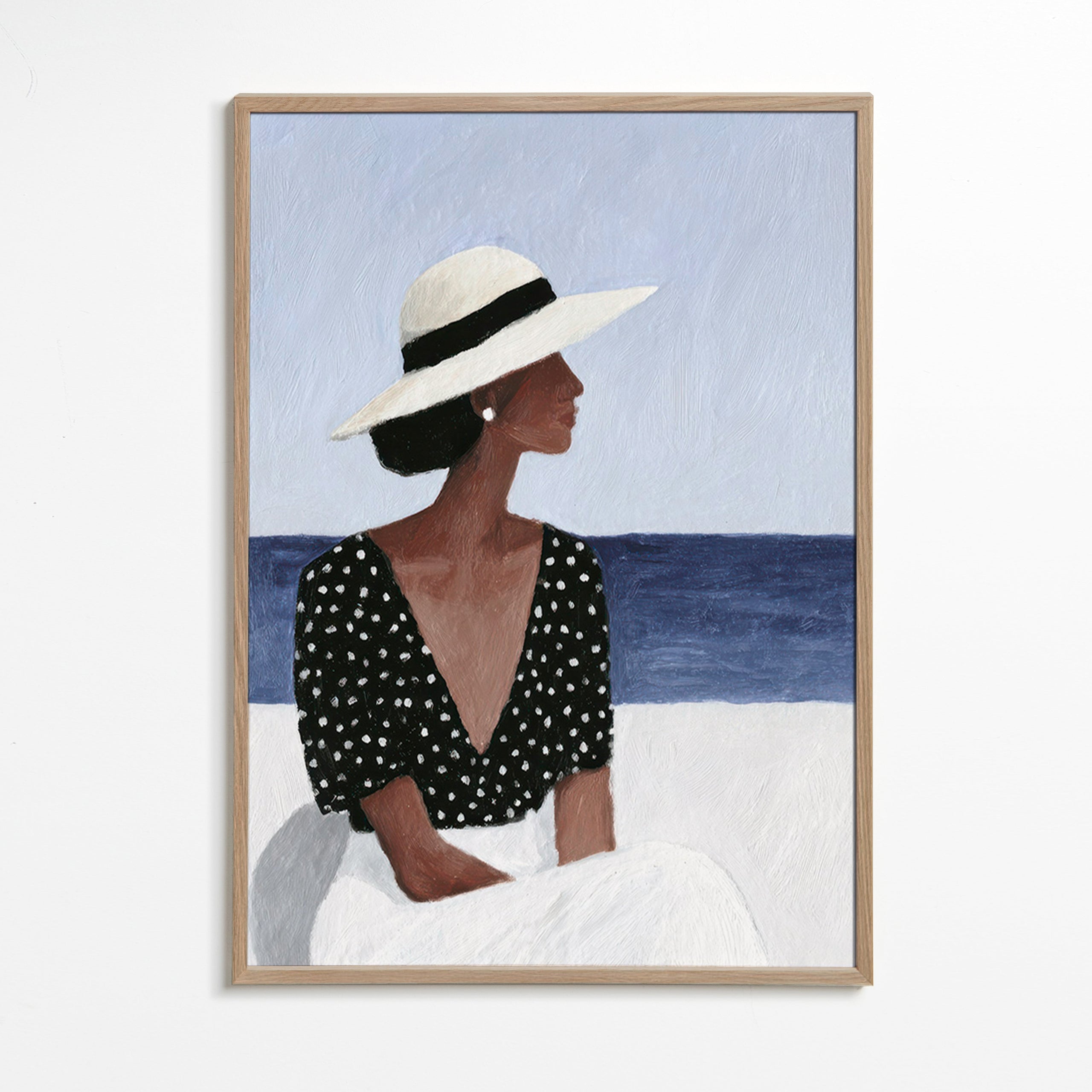 Illustration kvinde med hat – Oak Frame