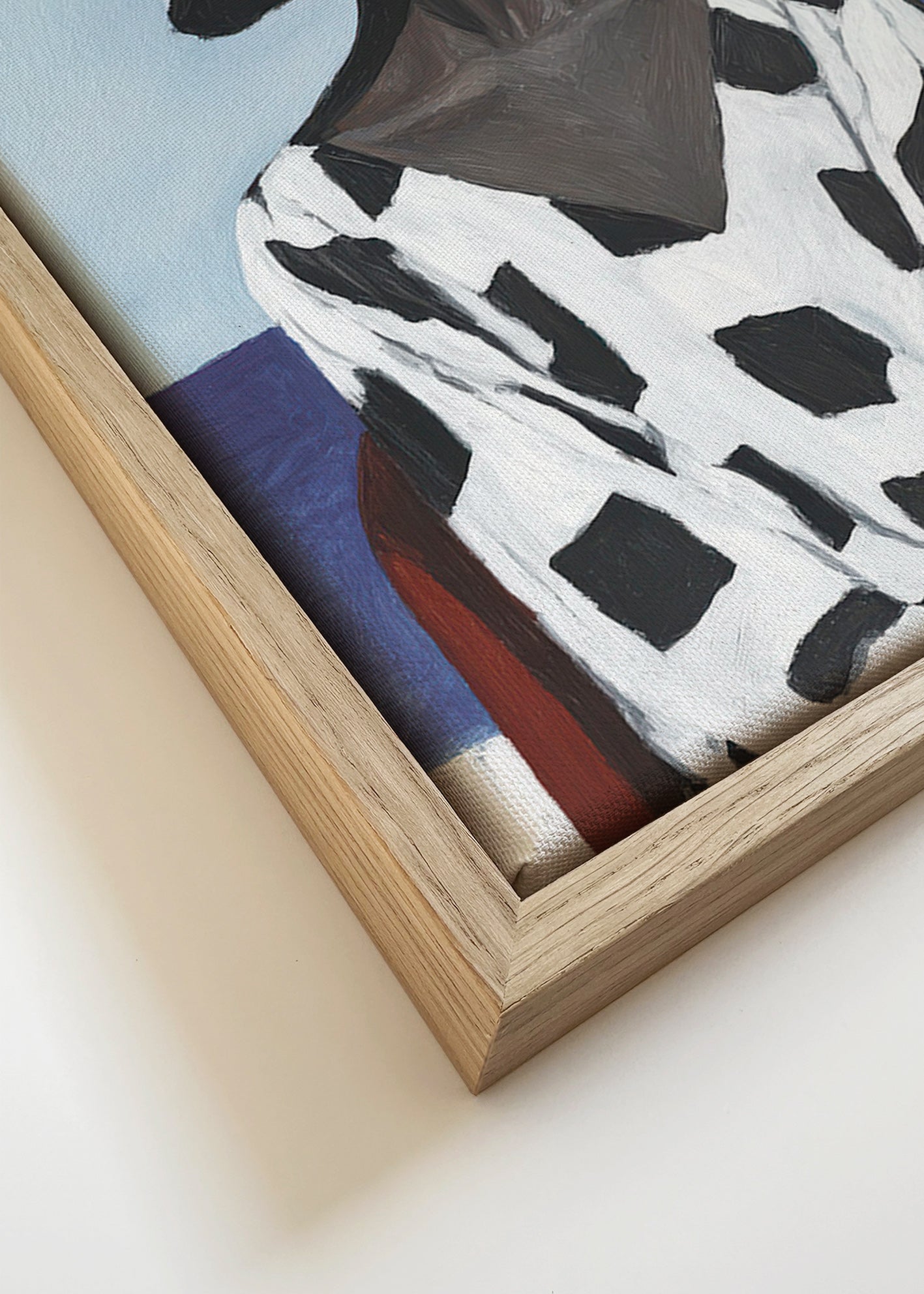 Portræt af kvinde med hat ved havet – Canvas detail