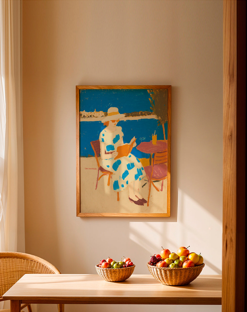 Illustration af læser ved havet – Product1