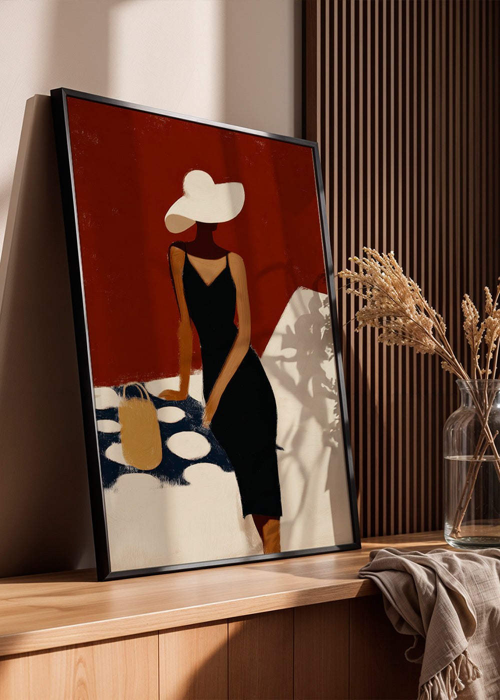 Elegant illustration af figur i sort kjole – Product2
