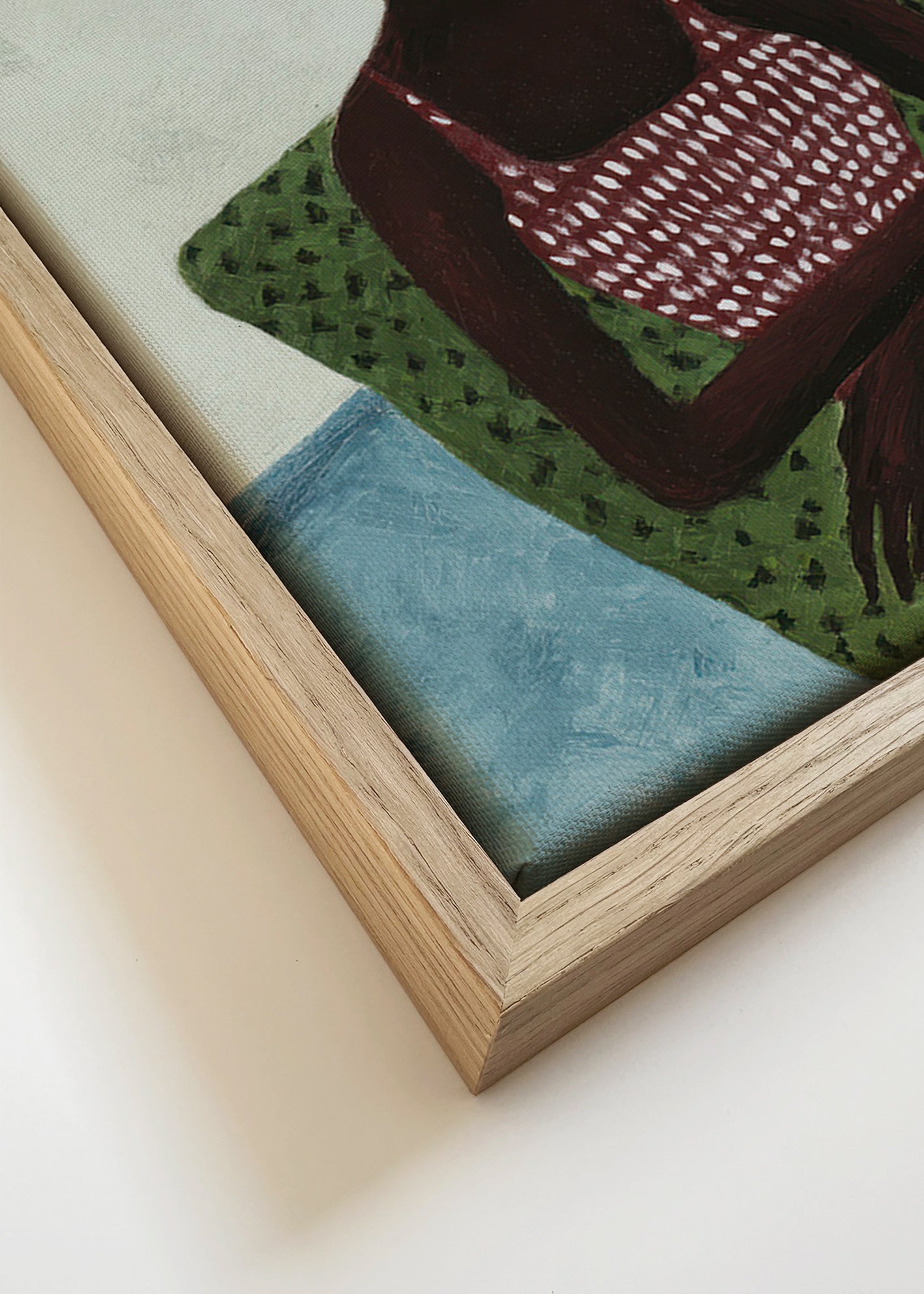 Elegant illustration af liggende figur – Canvas detail