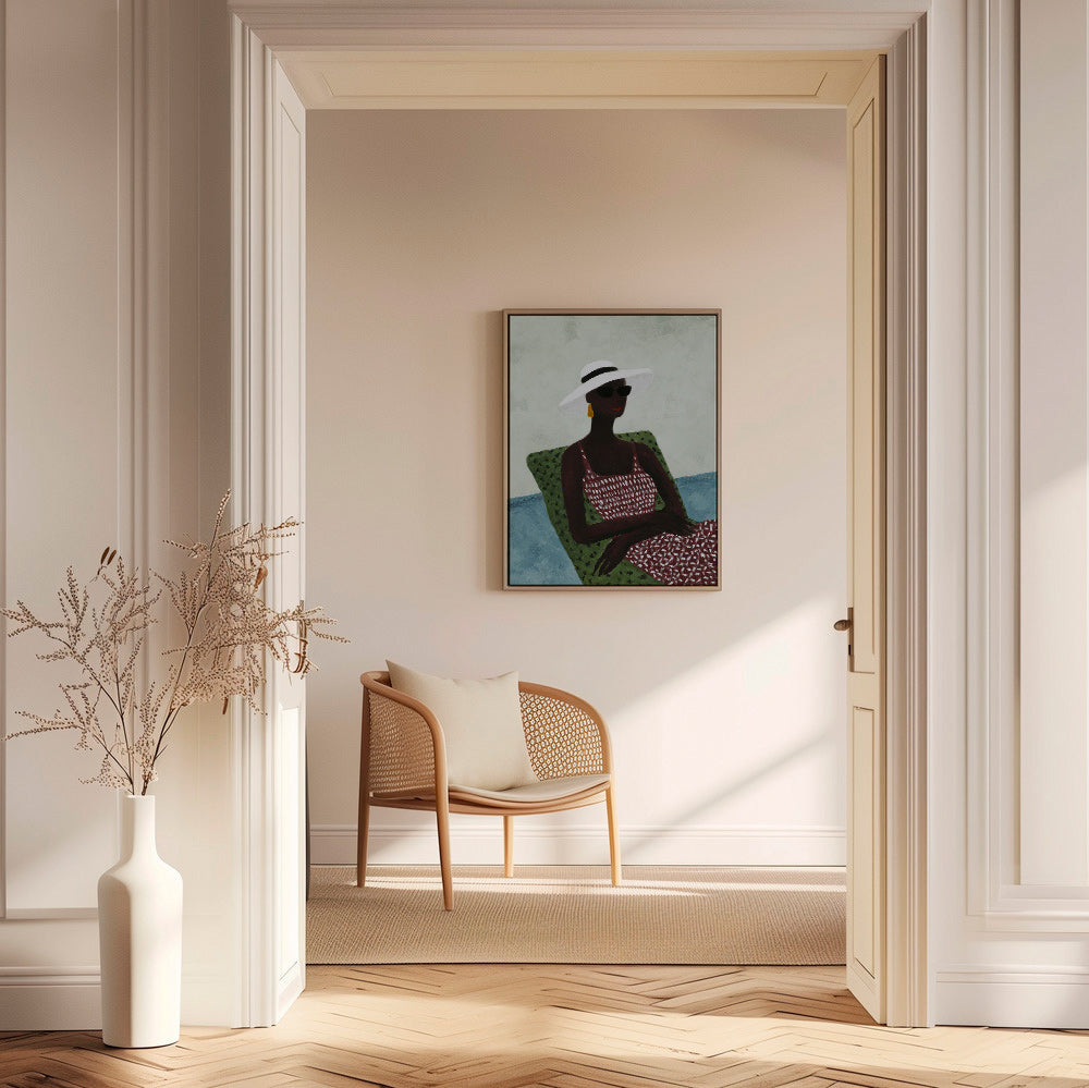 Elegant illustration af liggende figur – Canvas1