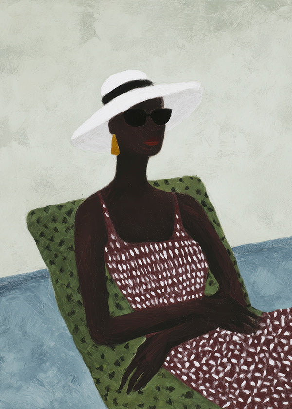 Elegant illustration af liggende figur