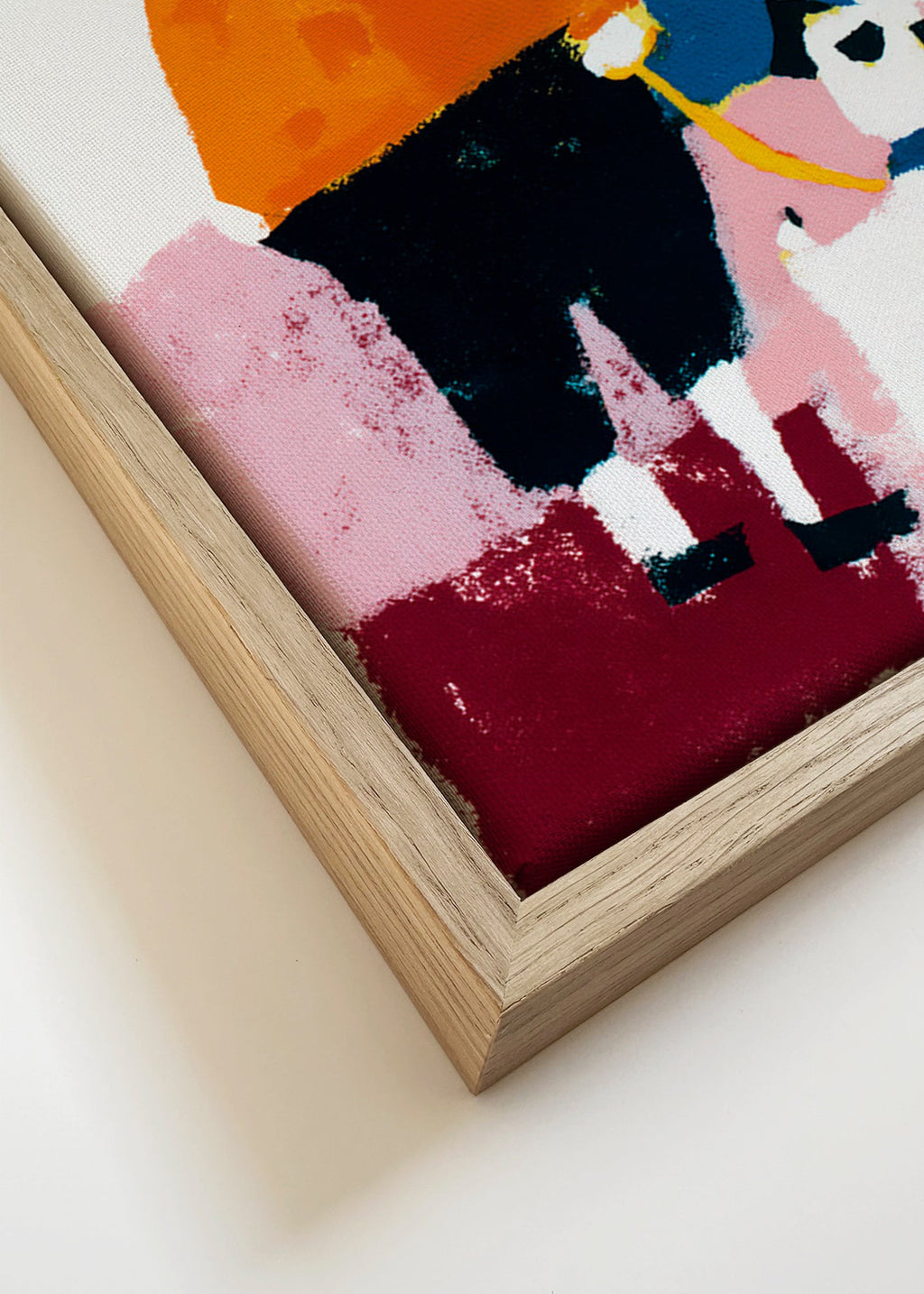 Illustration morgen gåtur med hund – Canvas detail