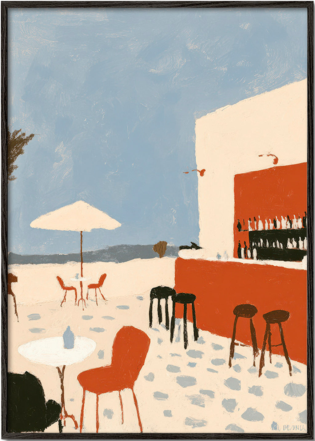 Landskabskunst: minimalistisk kystterrasse – Black Frame