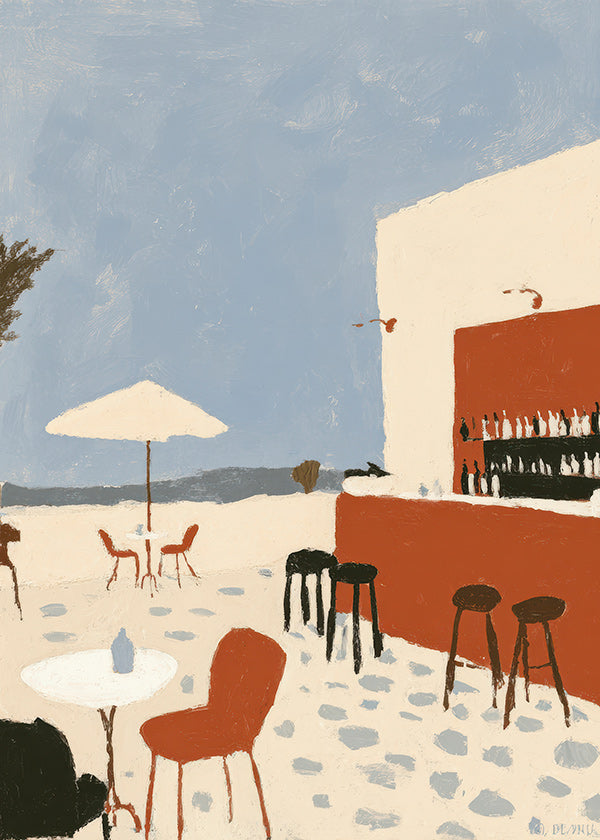 Landskabskunst: minimalistisk kystterrasse