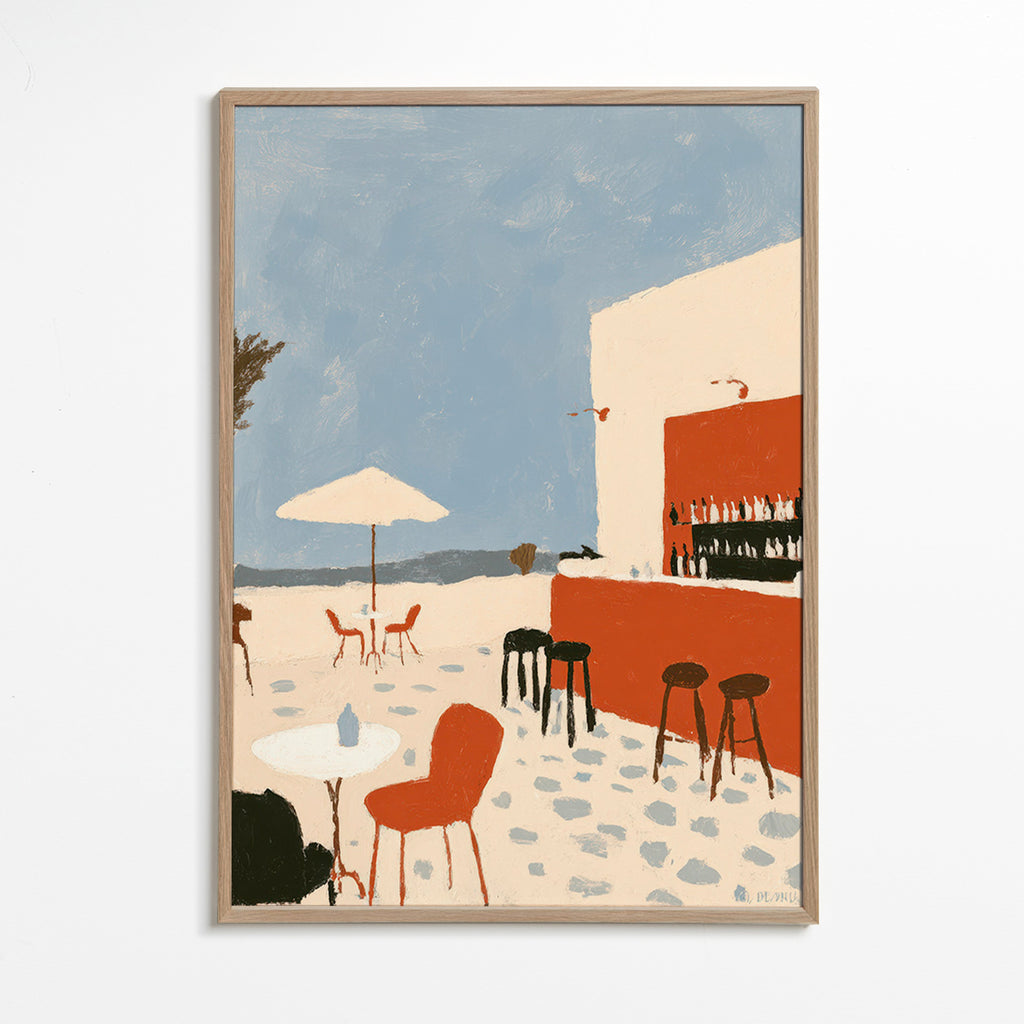 Landskabskunst: minimalistisk kystterrasse – Oak Frame
