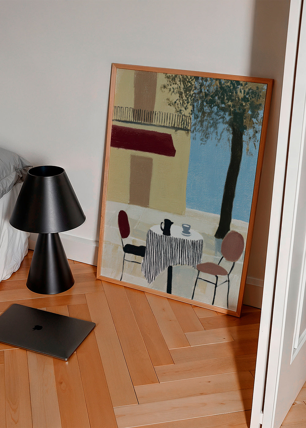 Køkkenkunst: terrassbord under rød markise – Product2