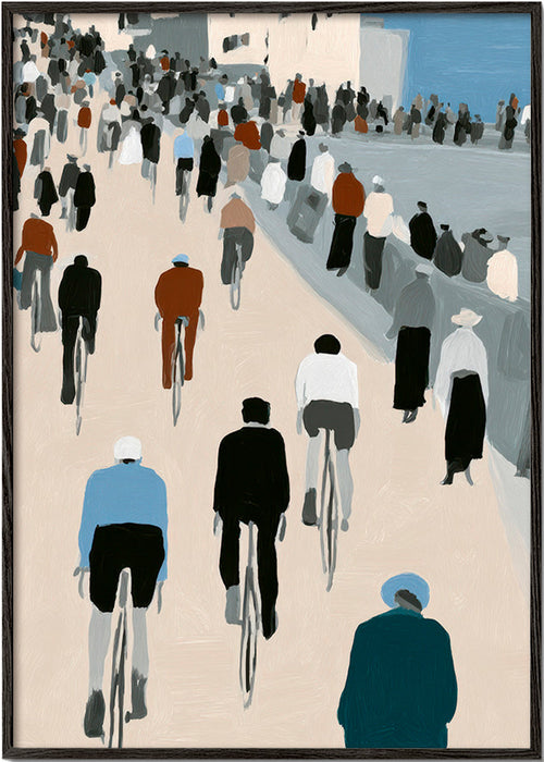Køkkenkunst Cykeltur på promenade – Black Frame