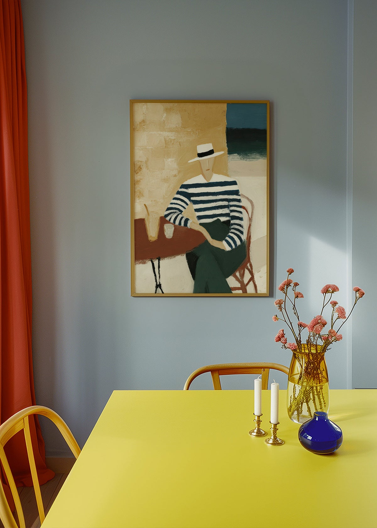 Køkkenkunst med stribet figur ved havet – Product1