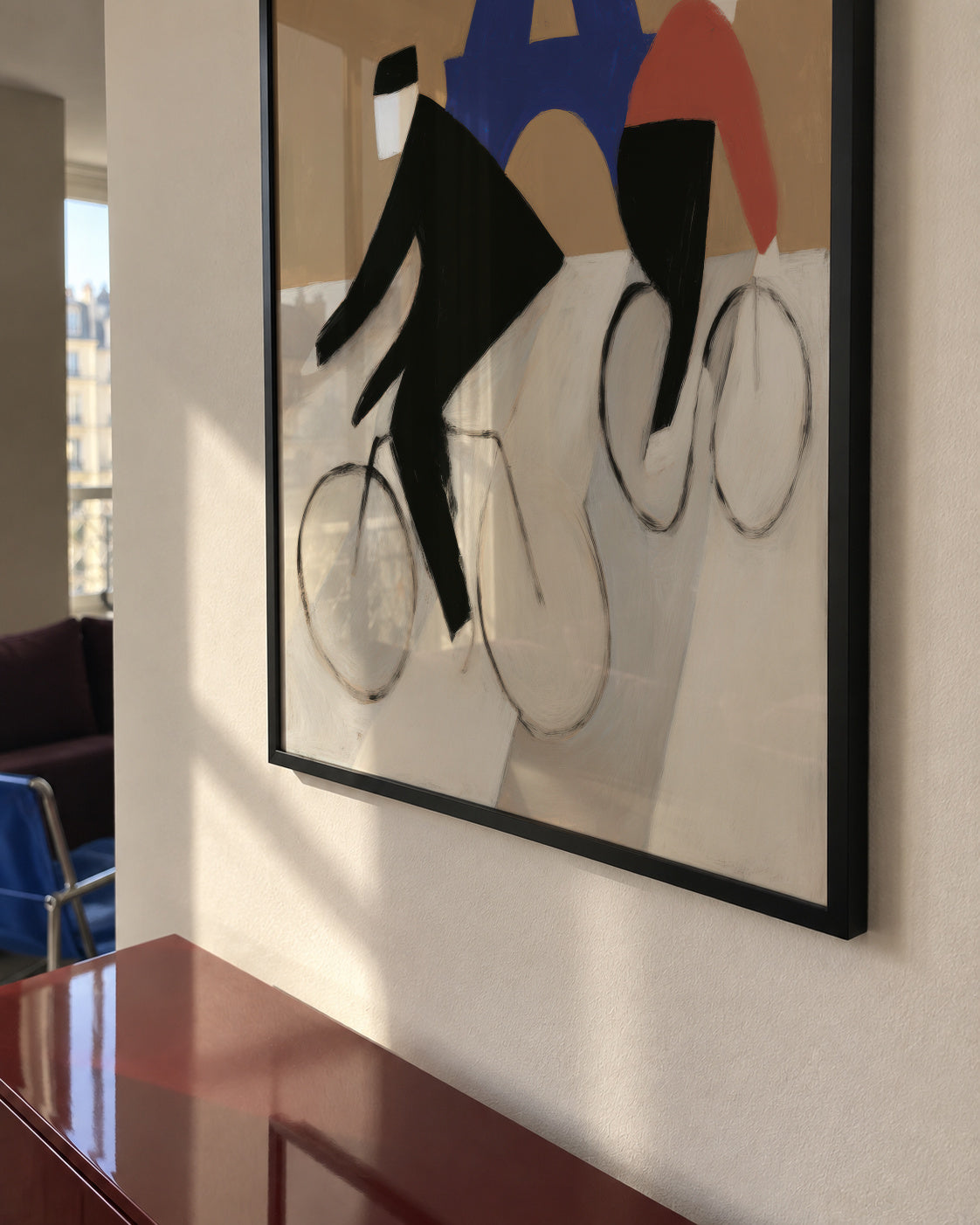 Paris Ride - Framed poster in an interior