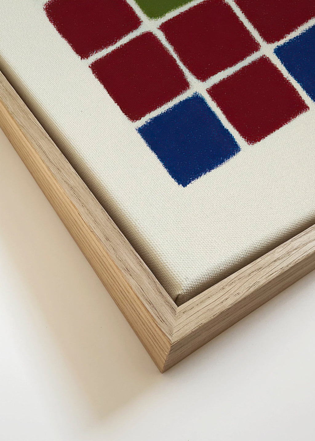 Geometrisk plakat gitter af teksturerede firkanter – Canvas detail