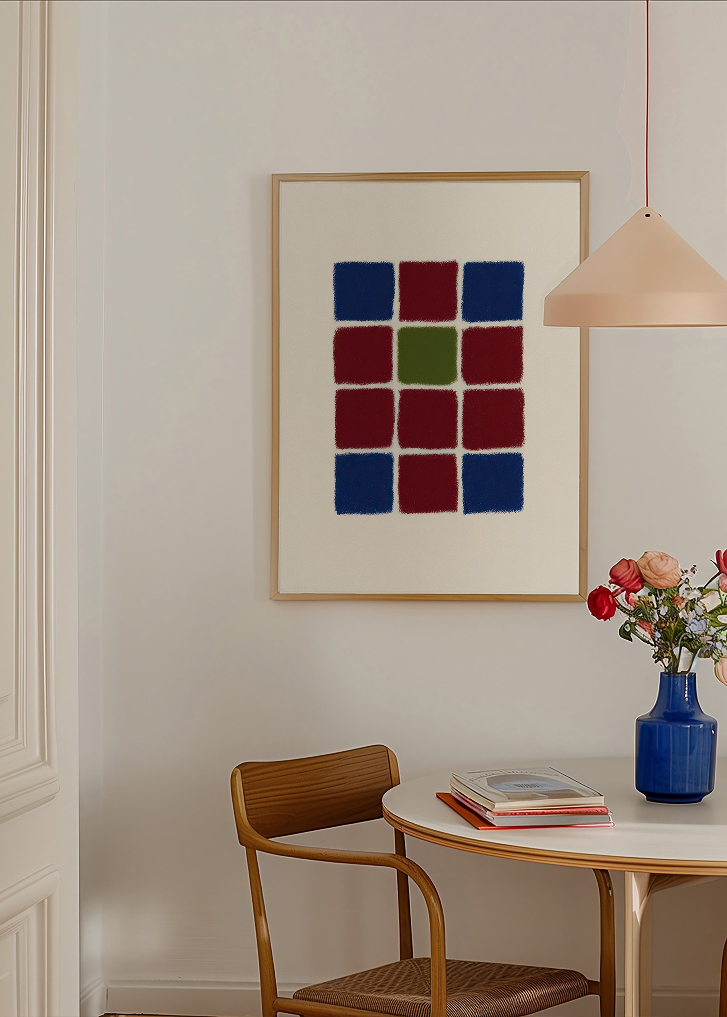 Geometrisk plakat gitter af teksturerede firkanter – Product3