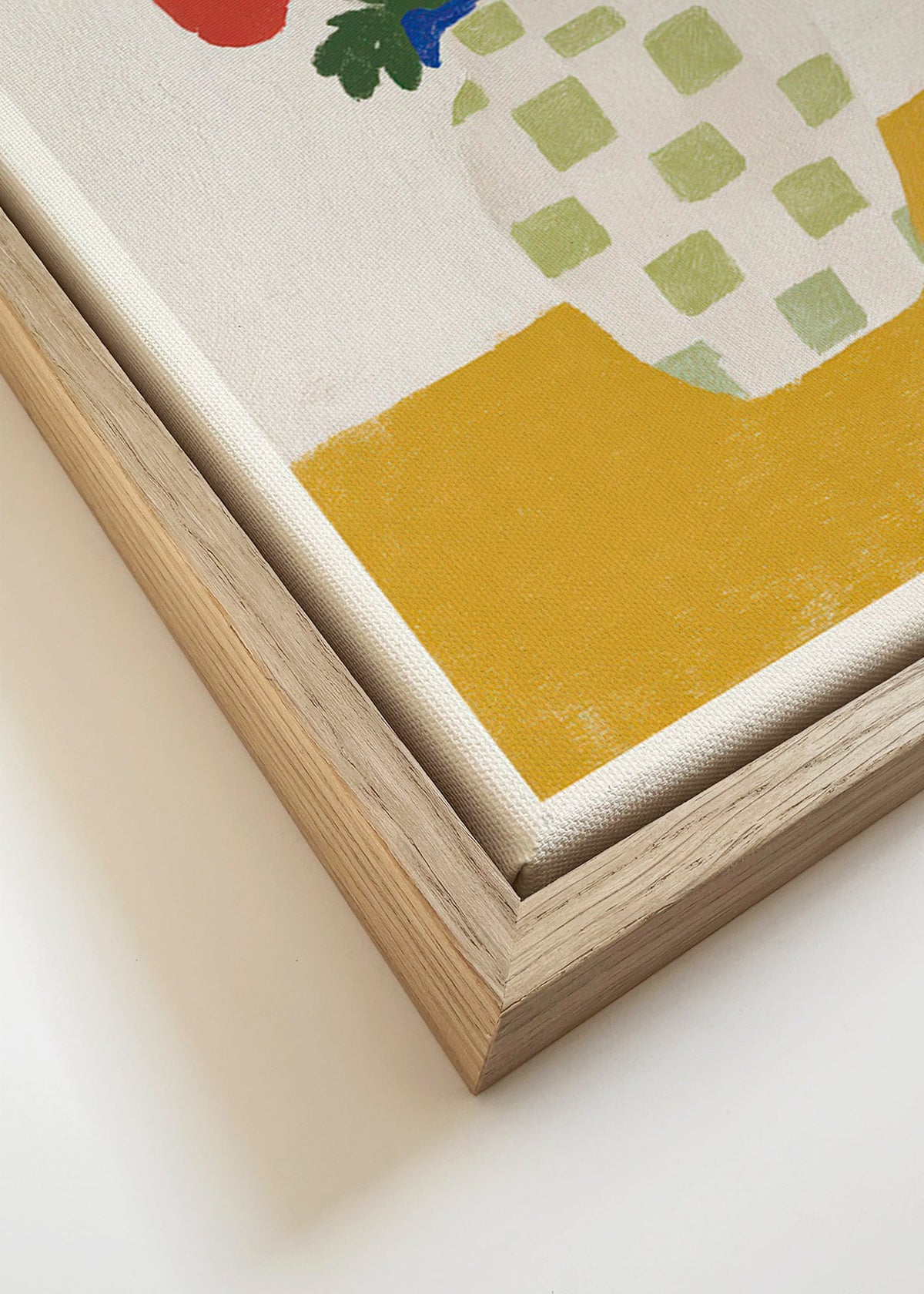 Botanisk plakat: ternet vase med valmuer – Canvas detail