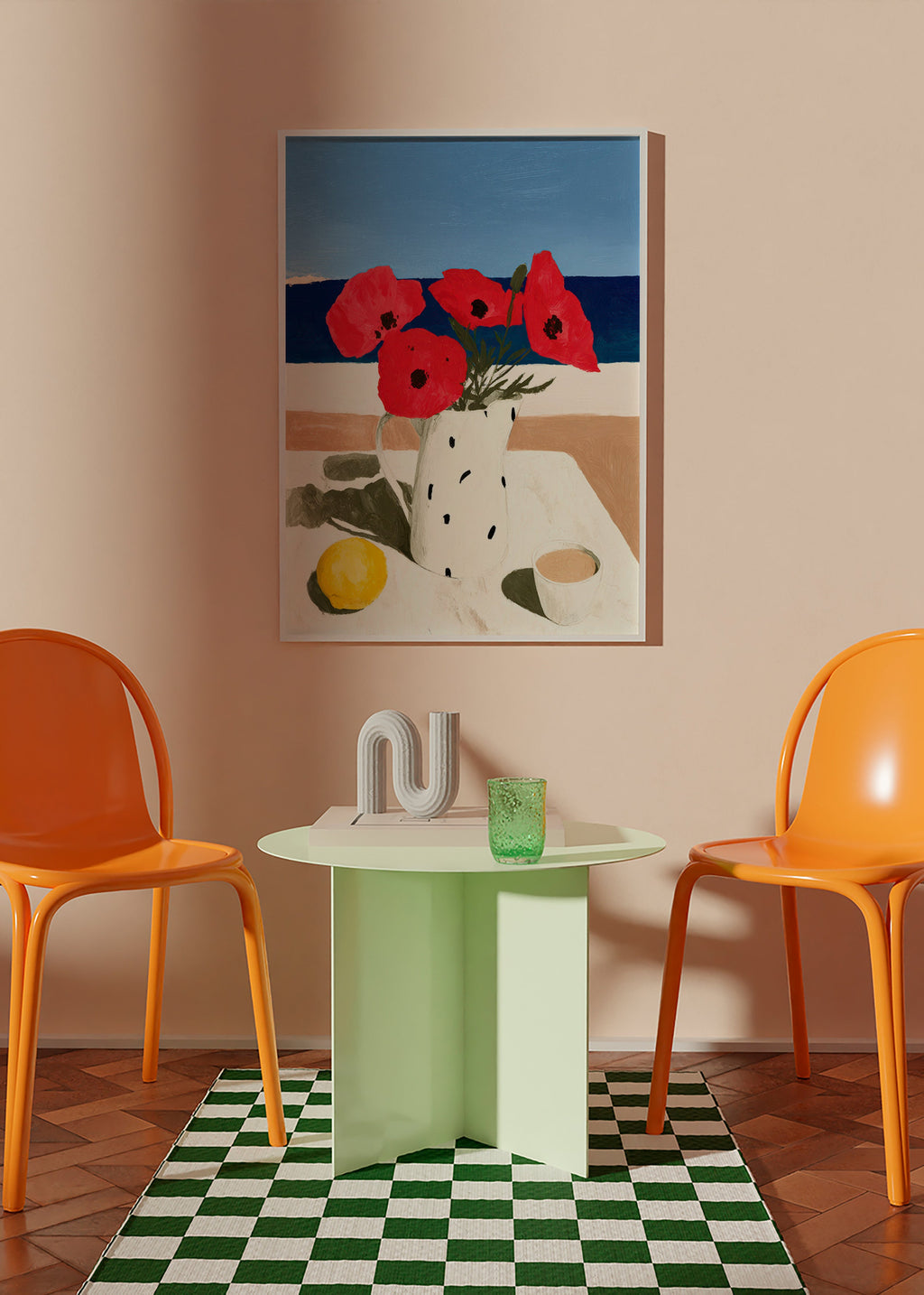 Botanisk plakat valmuer ved havet – Product2