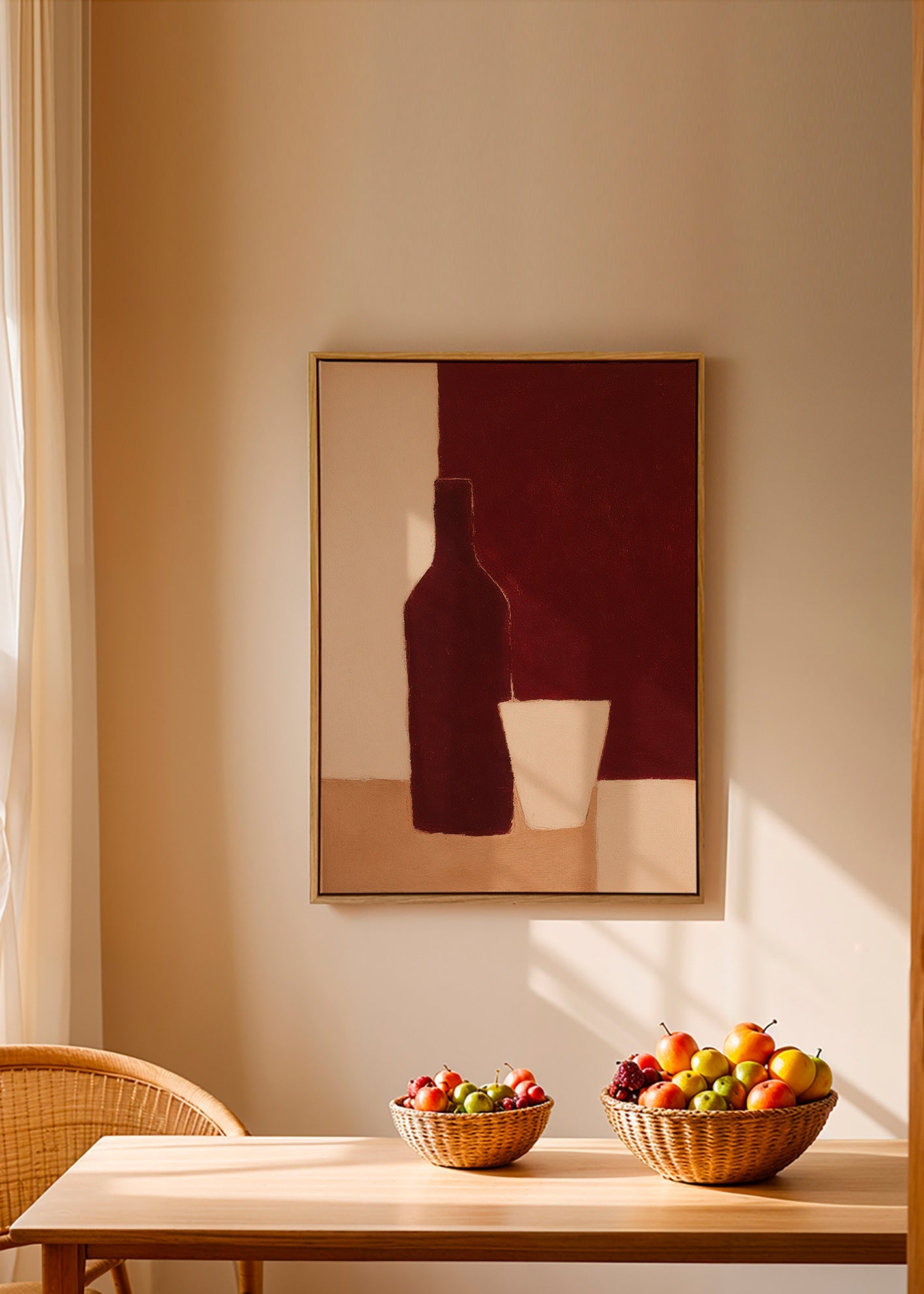 Køkkenkunst: flaske og glas – Canvas1