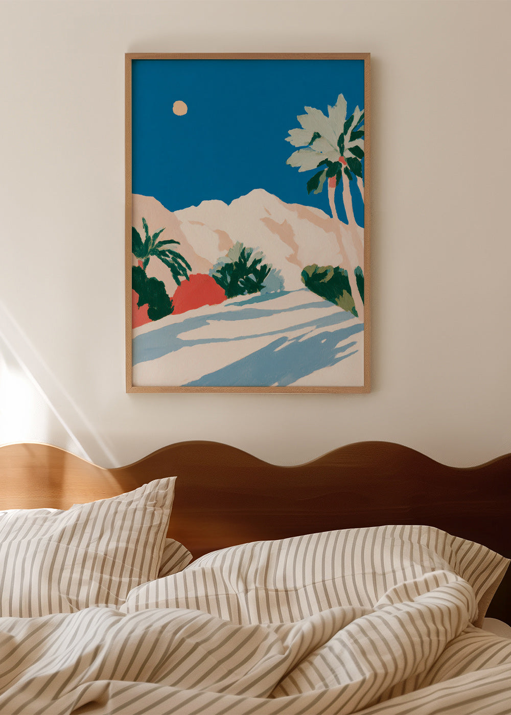 Botanisk plakat med palmer og bjerg – Product1