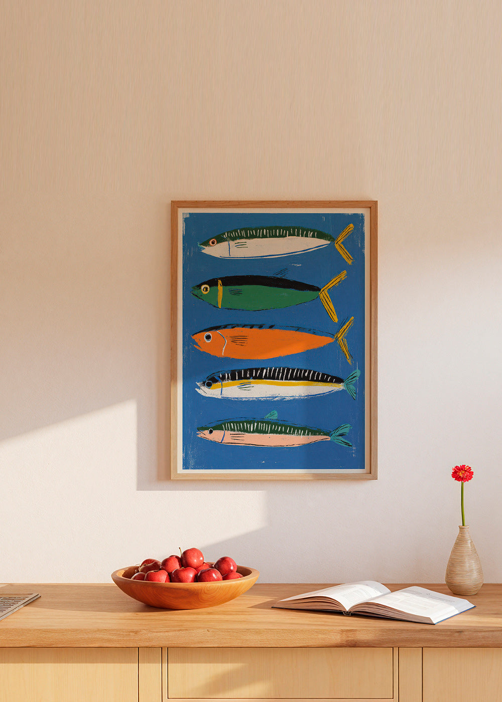 Køkkenkunst med legende fiskeillustration – Product1