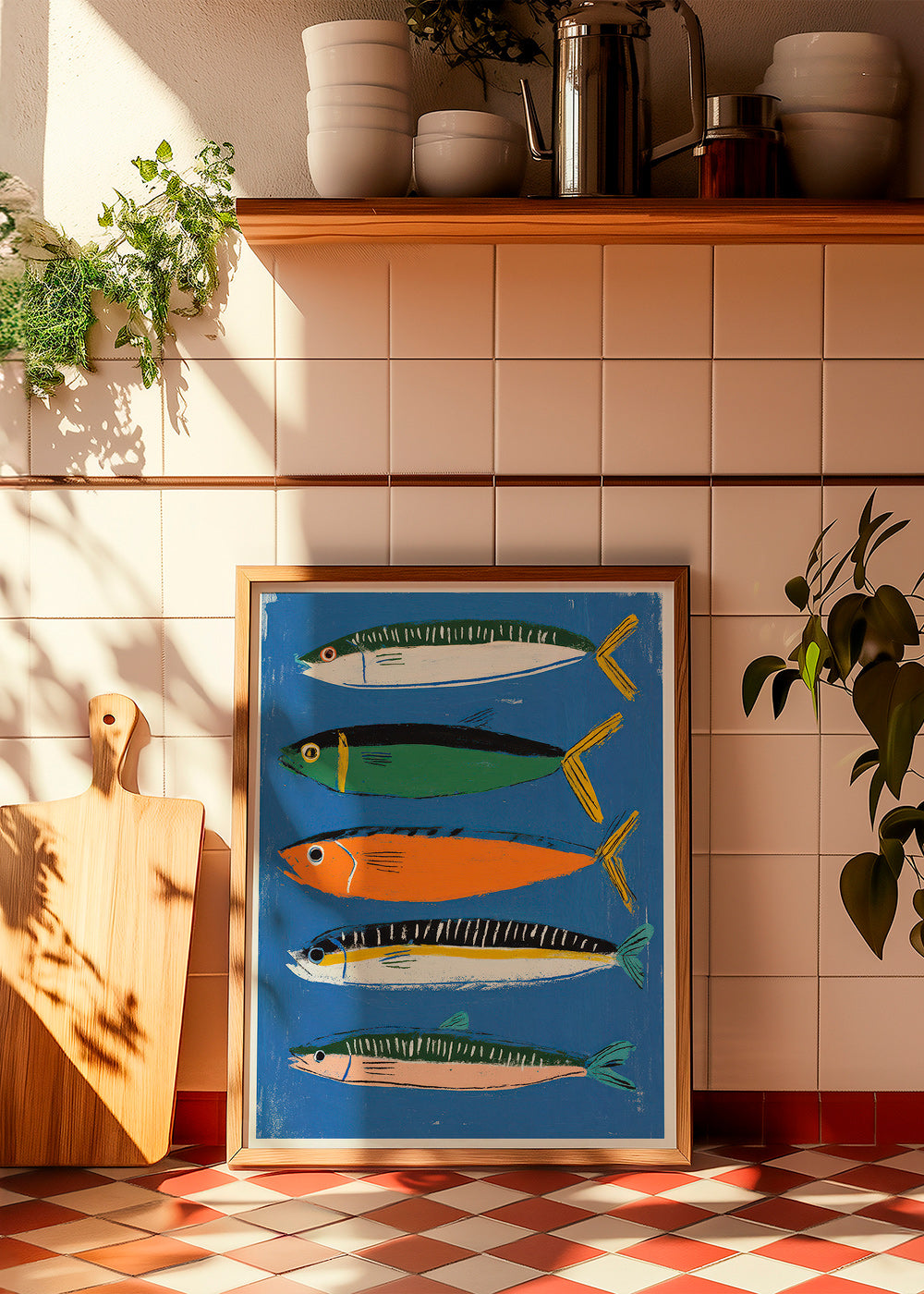 Køkkenkunst med legende fiskeillustration – Product2