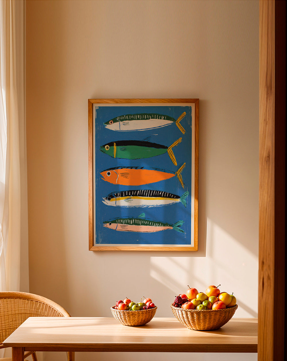 Køkkenkunst med legende fiskeillustration – Product3