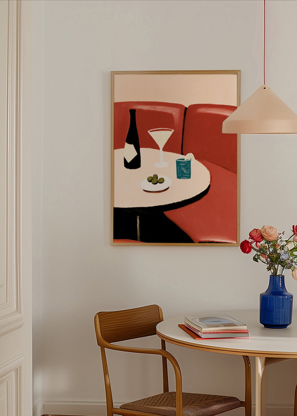 Køkkenkunst illustration af martini med oliven – Product3
