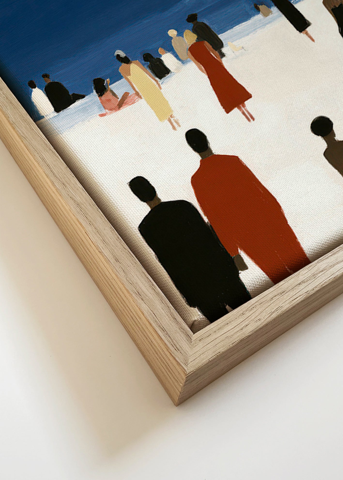 Kystlandskab med figurer – Canvas detail