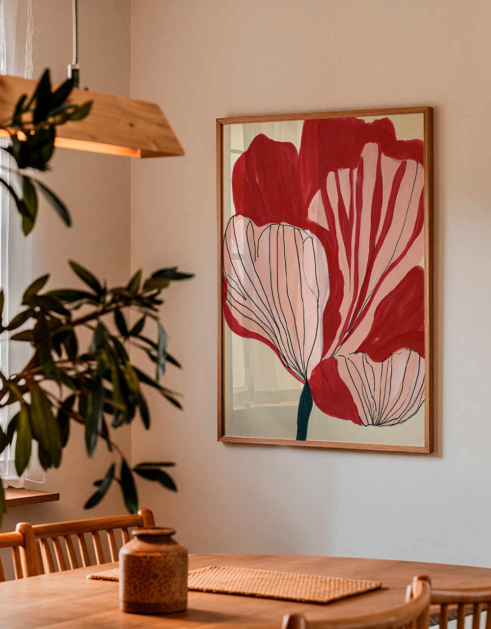 Botanisk plakat skarlagenblomster – Product1