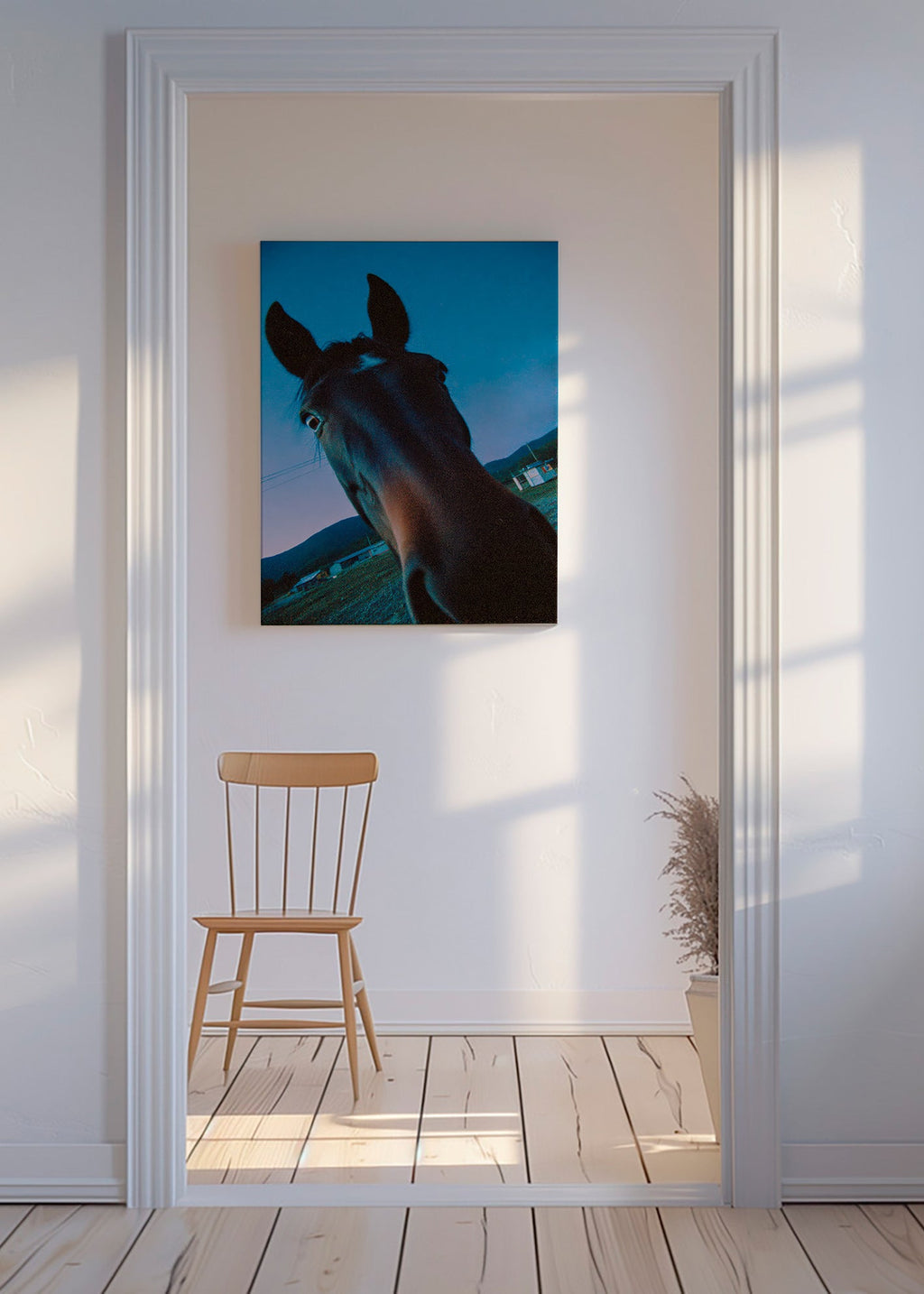 Køkkenkunst hest nærbillede skumring