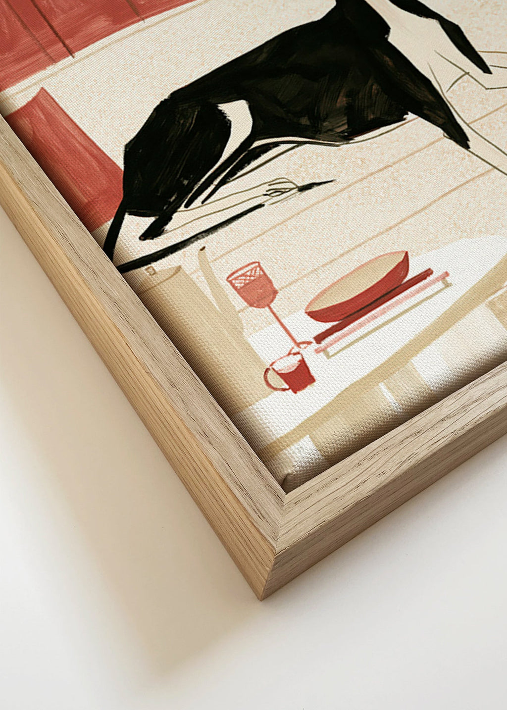 Galgo-illustration på sofa
