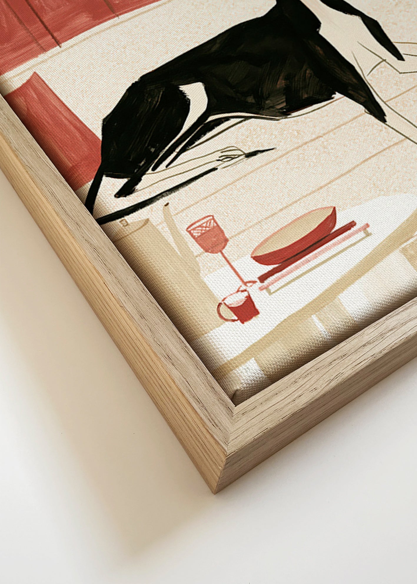 Galgo-illustration på sofa